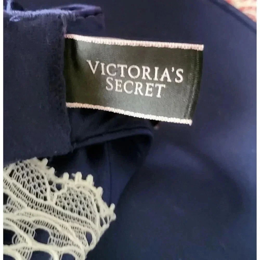 Victoria Secret Bra Women Lace Very Sexy Push Up Underwired navy size 32DDD